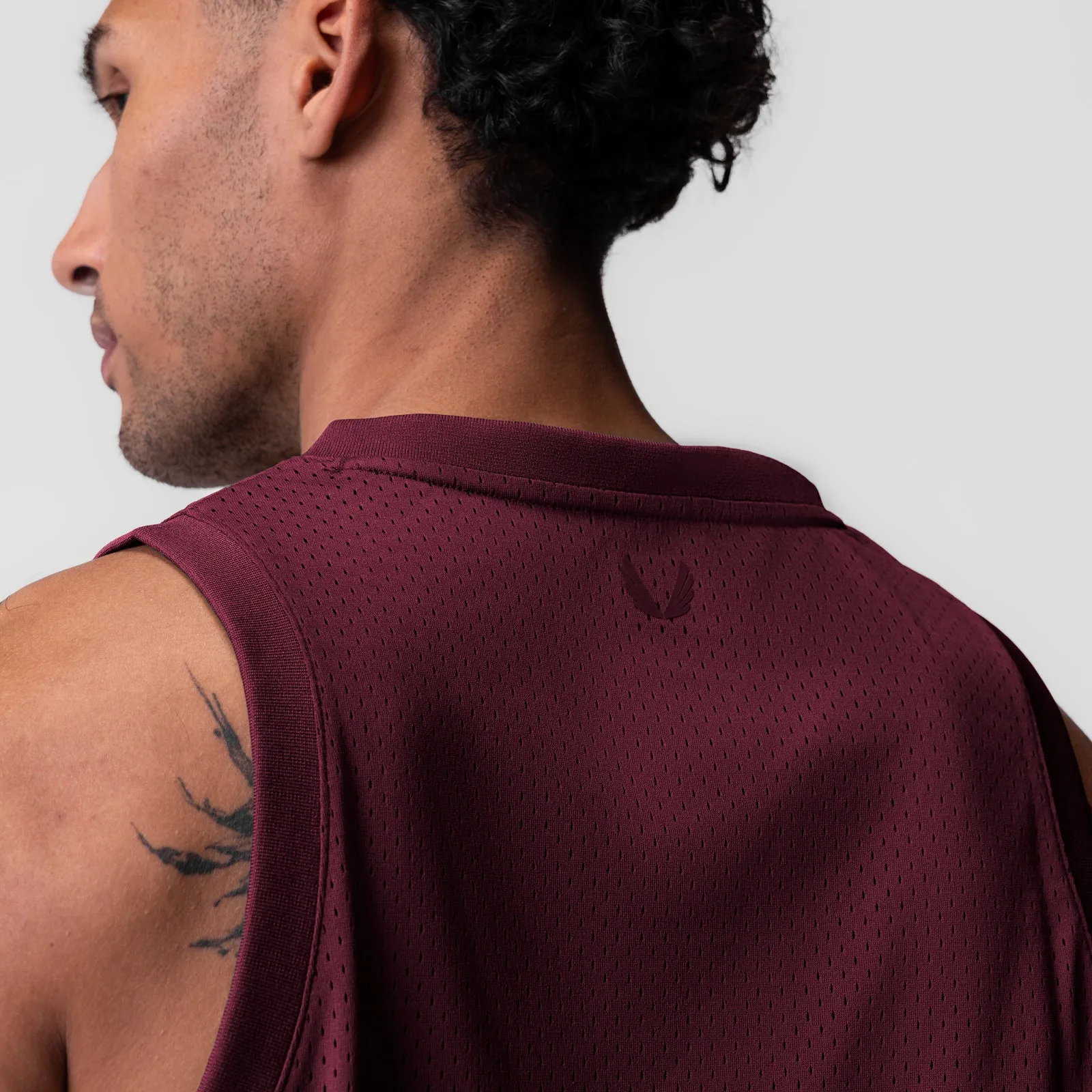 0990. Ion-Mesh Basketball Jersey - Crimson