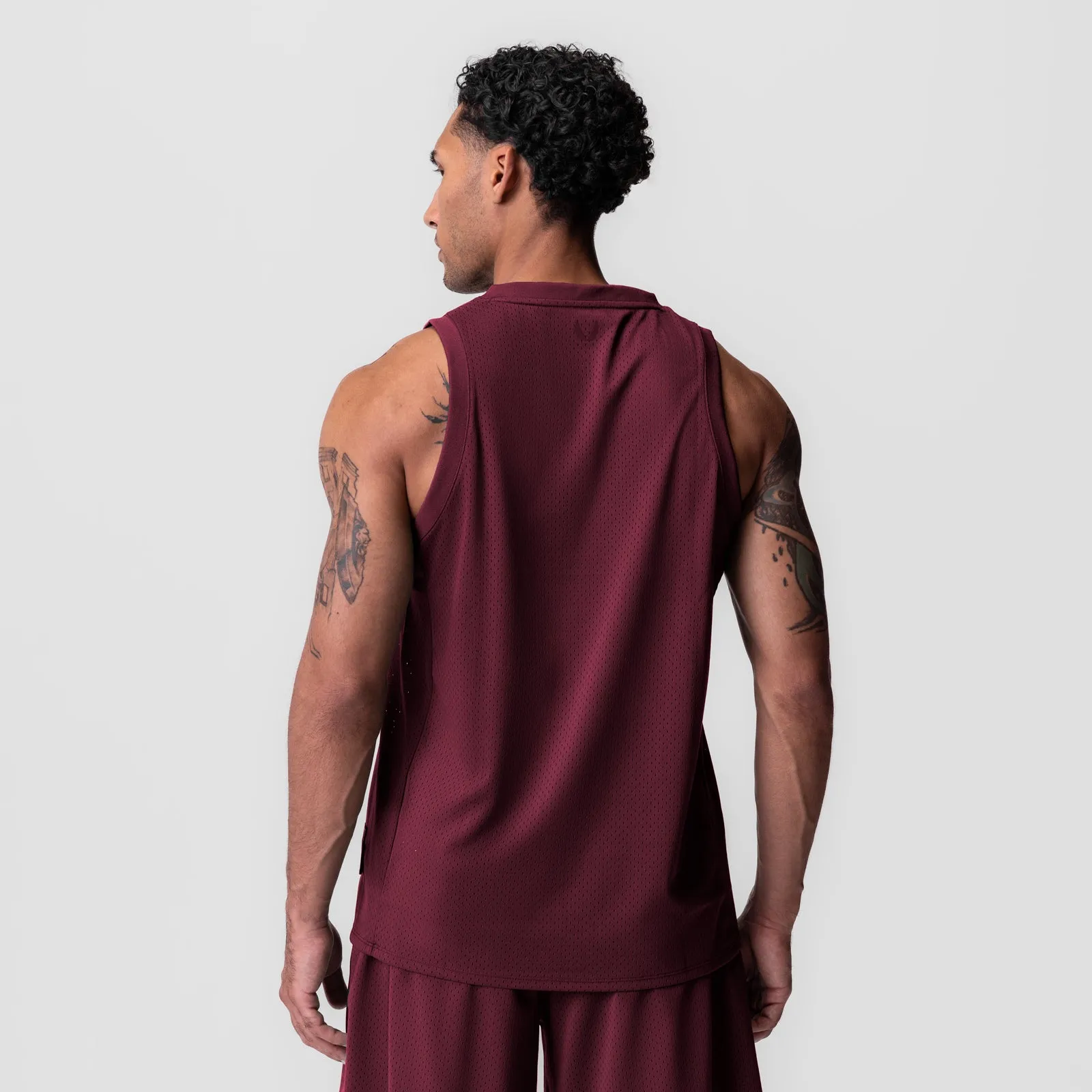 0990. Ion-Mesh Basketball Jersey - Crimson