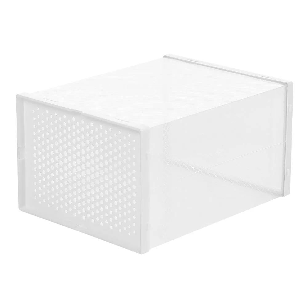 12 Pack Clear Plastic Shoe Storage Boxes