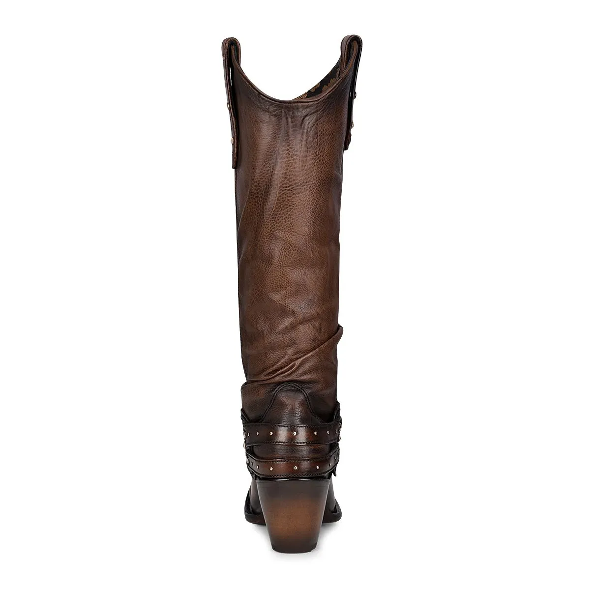 1Z41RS - Cuadra mocha casual cowgirl leather knee high boots for women