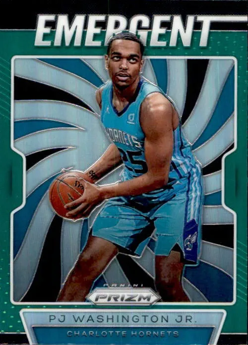 2019-20 Prizm Basketball EMERGENT PJ Washington Jr GREEN Refractor