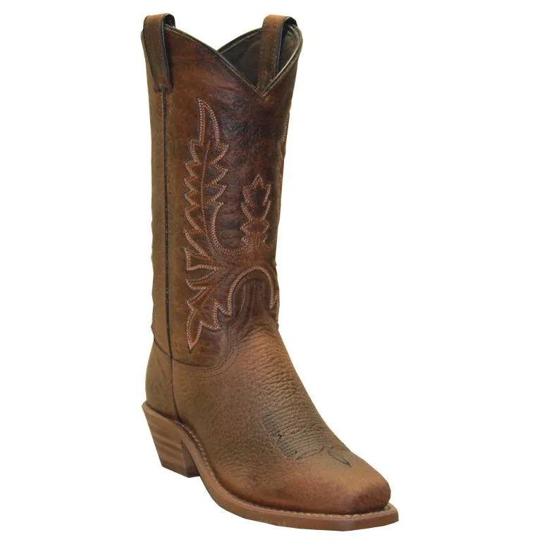 Abilene Ladies 11” Genuine Tan Bison Square Toe Boot 9076