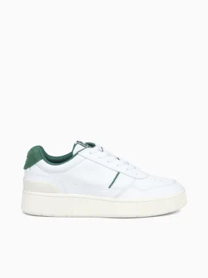 Aceclip White Green leather Suede