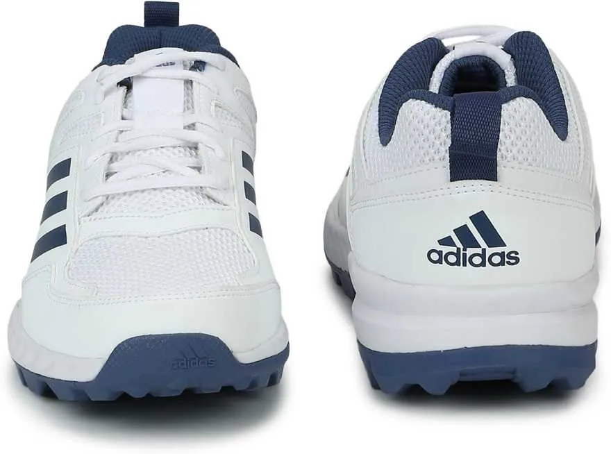 Adidas Cri Rise White/Blue Cricket Shoes