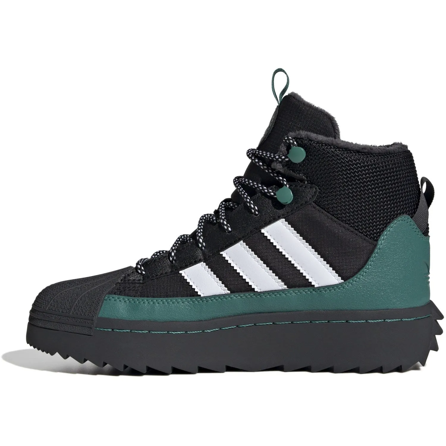 adidas Originals Core black/White/Active Green Superstar Winter Trek J Boots