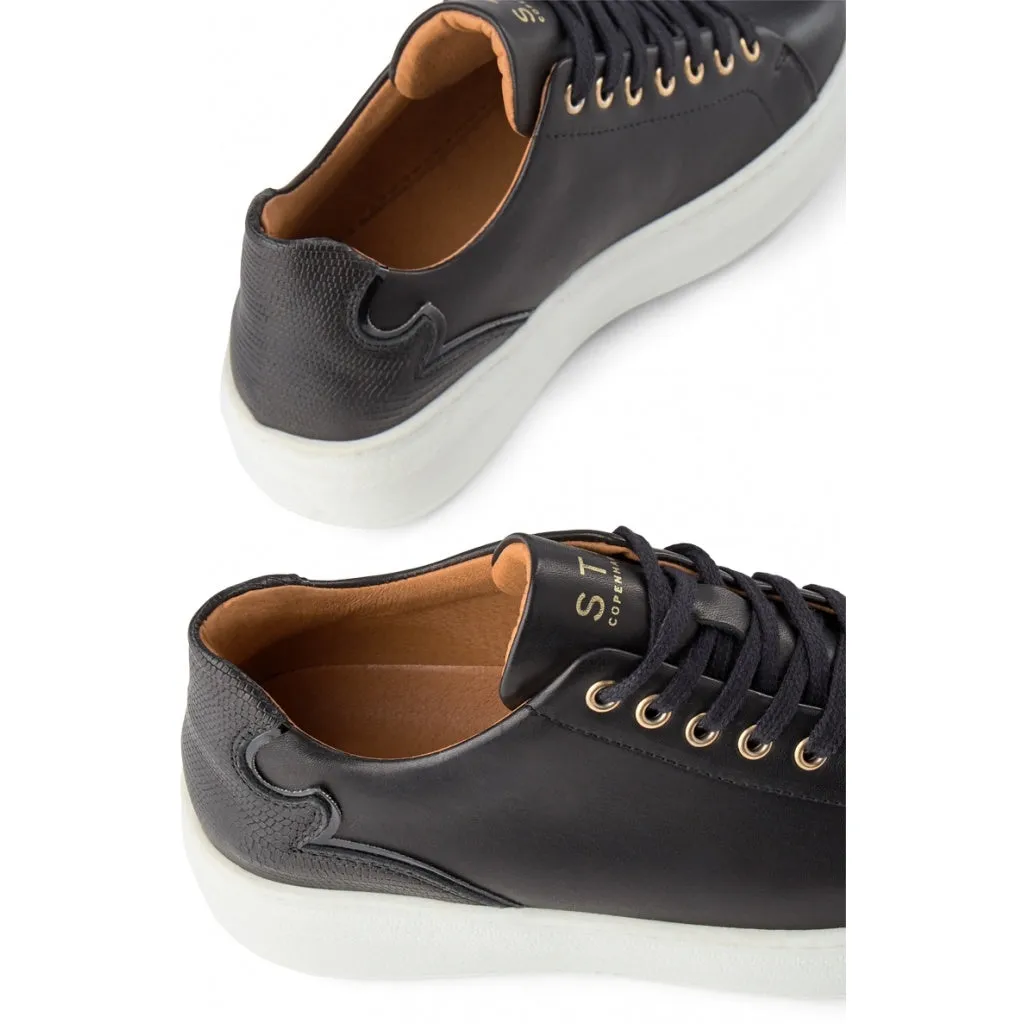 Adina Leather Sneaker - BLACK