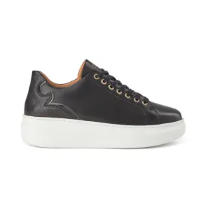 Adina Leather Sneaker - BLACK