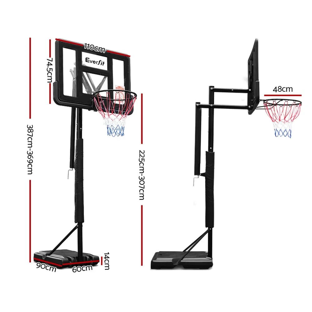 Adjustable 3.07m Basketball Hoop System with Wheels | Everfit