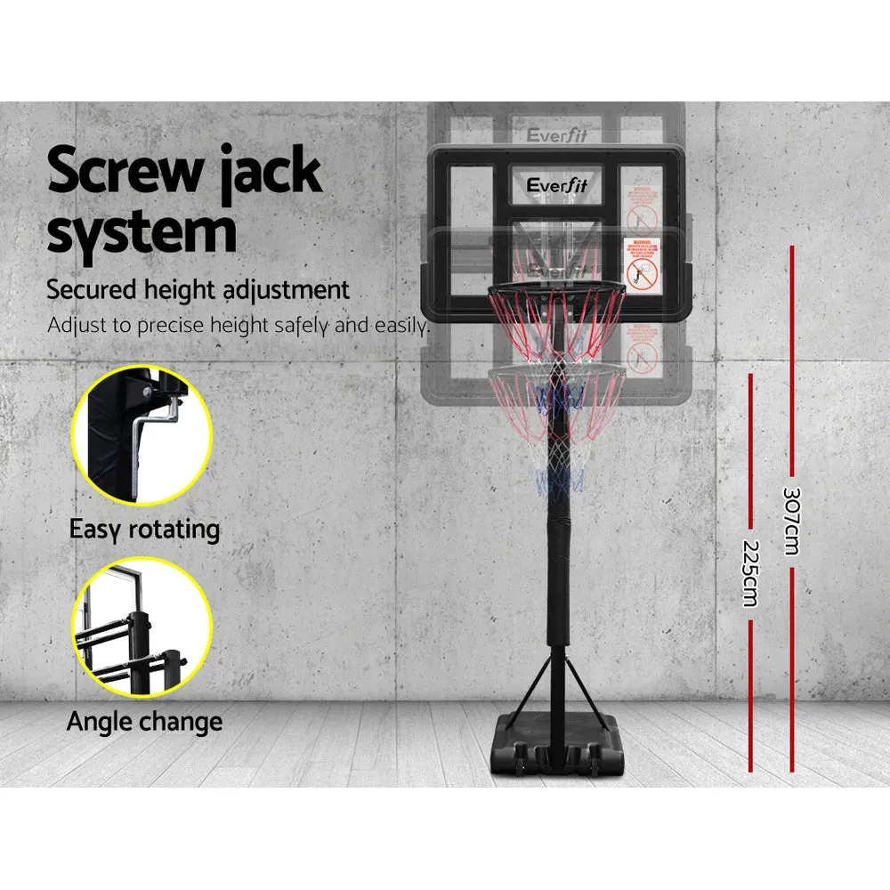 Adjustable 3.07m Basketball Hoop System with Wheels | Everfit