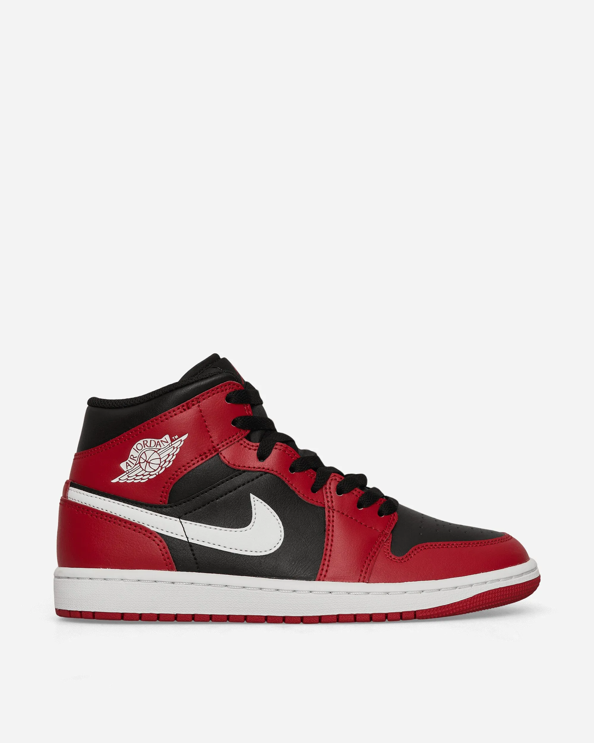 Air Jordan 1 Mid Sneakers Black / Gym Red / White