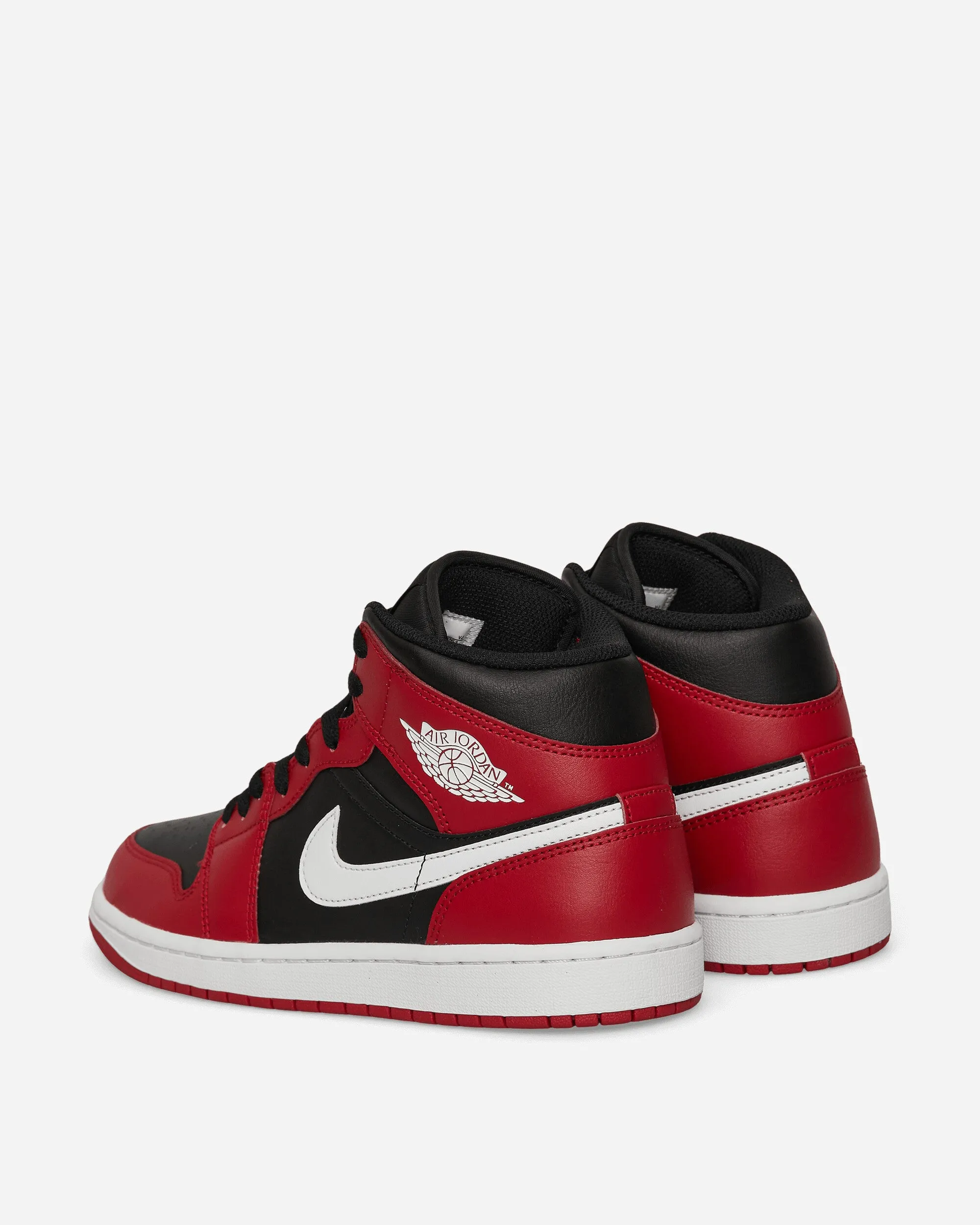 Air Jordan 1 Mid Sneakers Black / Gym Red / White