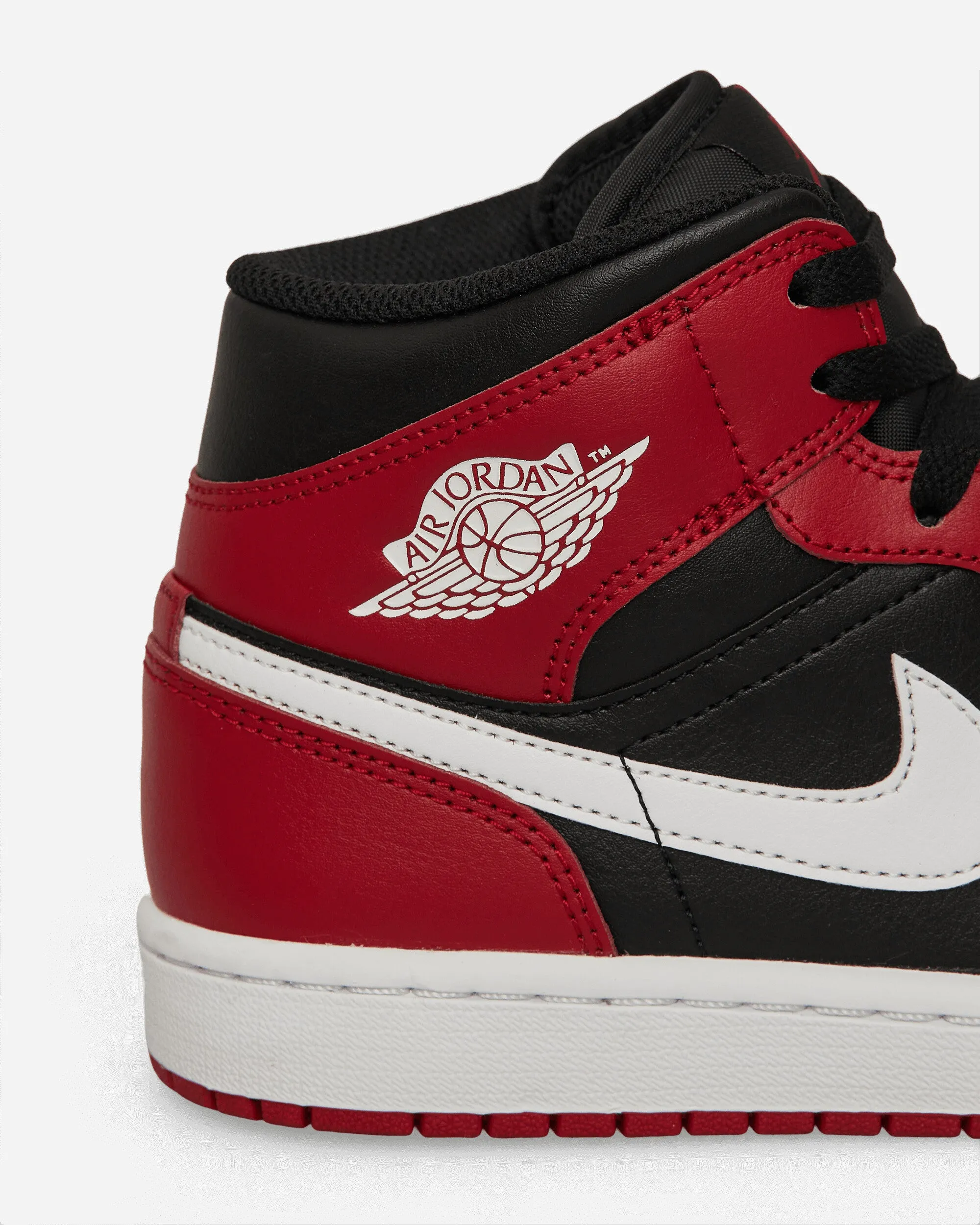 Air Jordan 1 Mid Sneakers Black / Gym Red / White