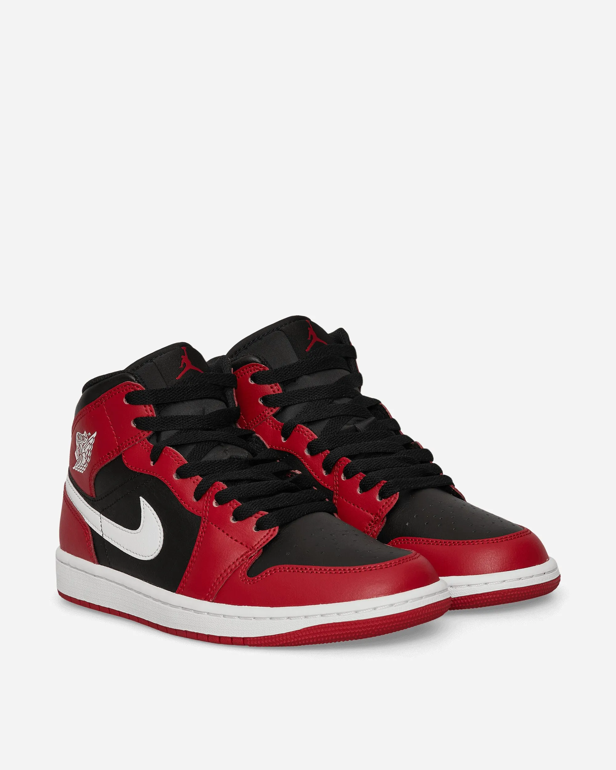 Air Jordan 1 Mid Sneakers Black / Gym Red / White