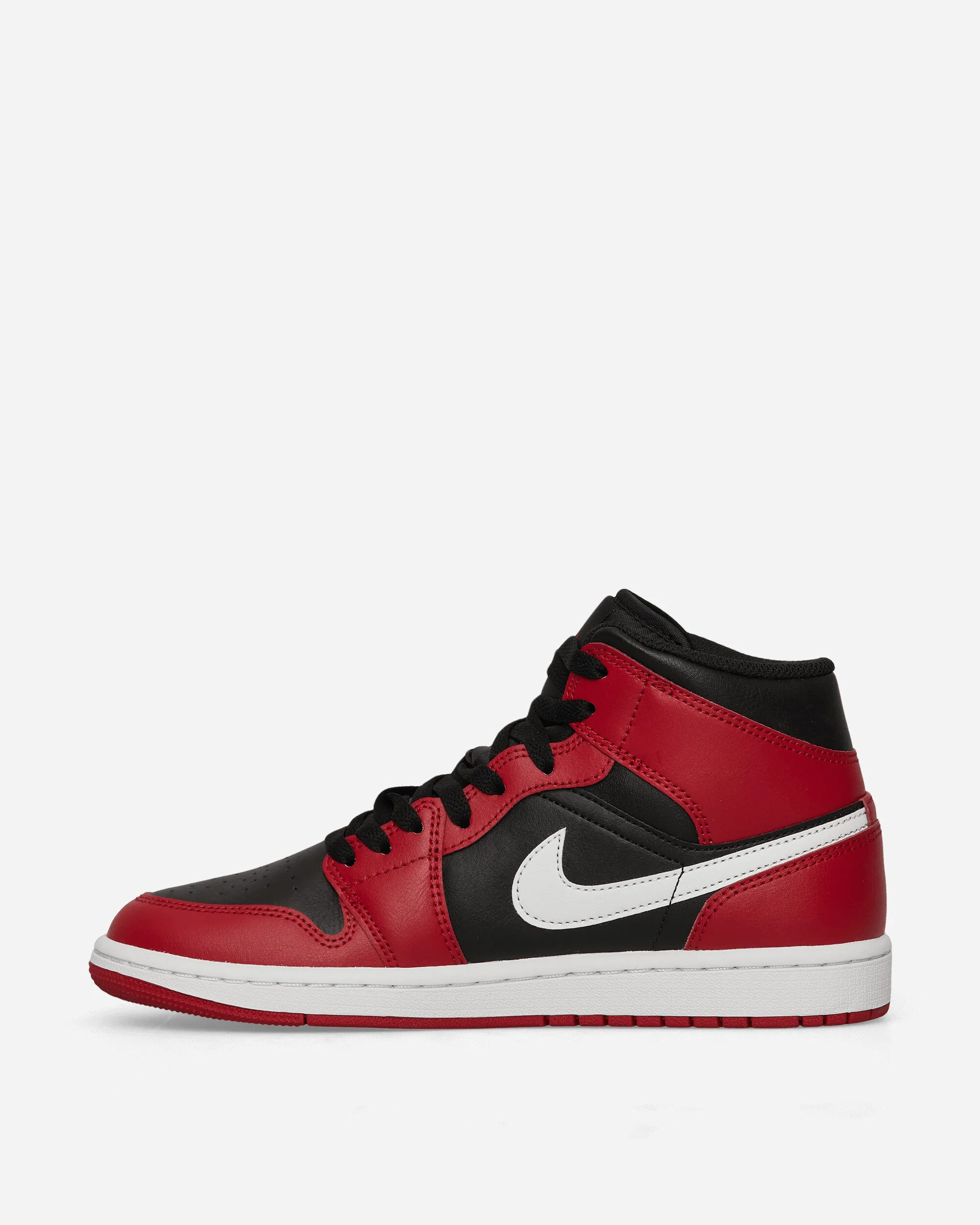 Air Jordan 1 Mid Sneakers Black / Gym Red / White