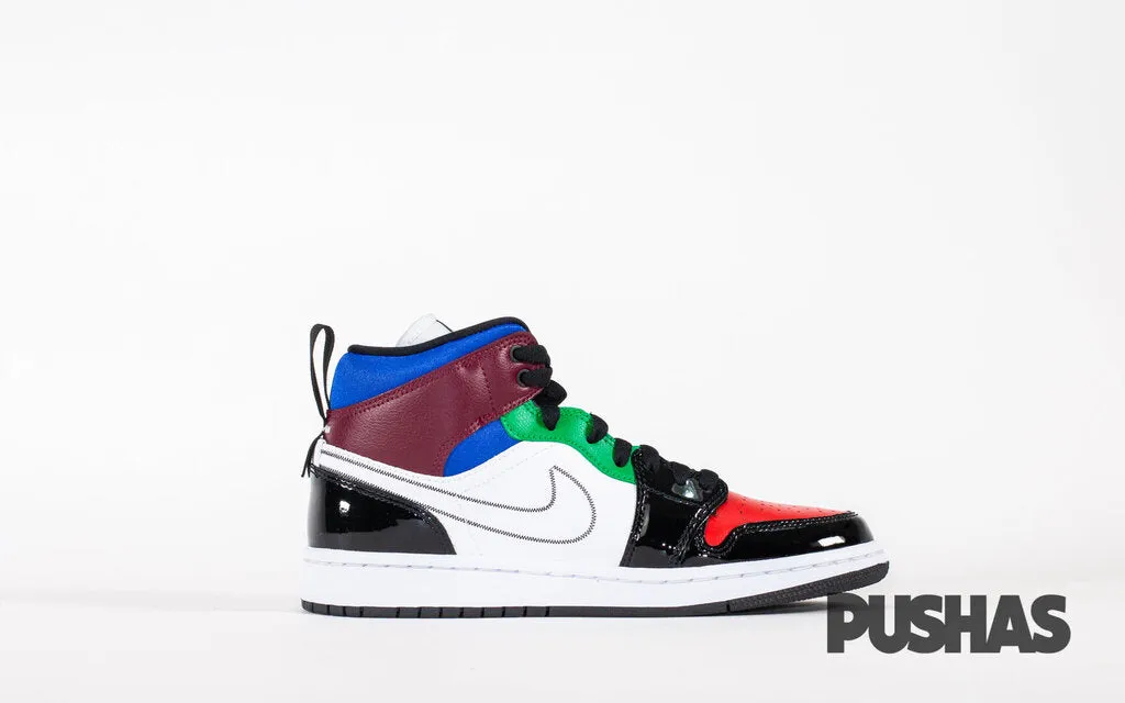 Air Jordan 1 Mid W SE 'Black White Multi-Color'