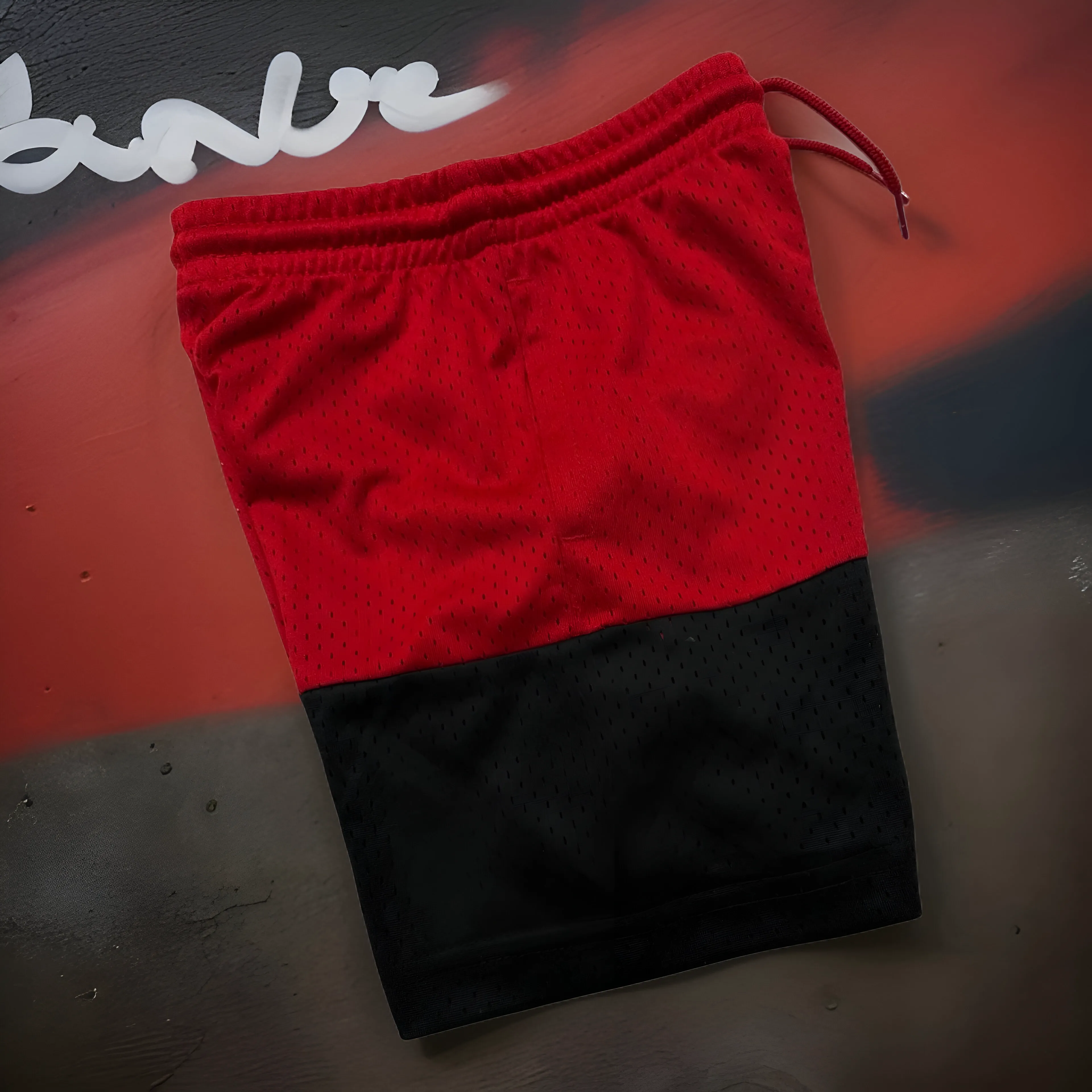 *AIR JORDAN* (RED-BLACK) ACTIVEWEAR SHORTS GIRL BOYS