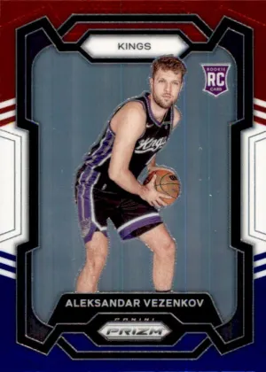 Aleksandar Vezenkov, RC, Red White Blue Prizm, 2023-24 Panini Prizm Basketball NBA