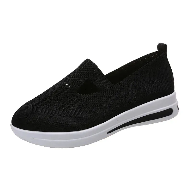 AMOZAE- - Hollow Out Platform Mesh Sneakers