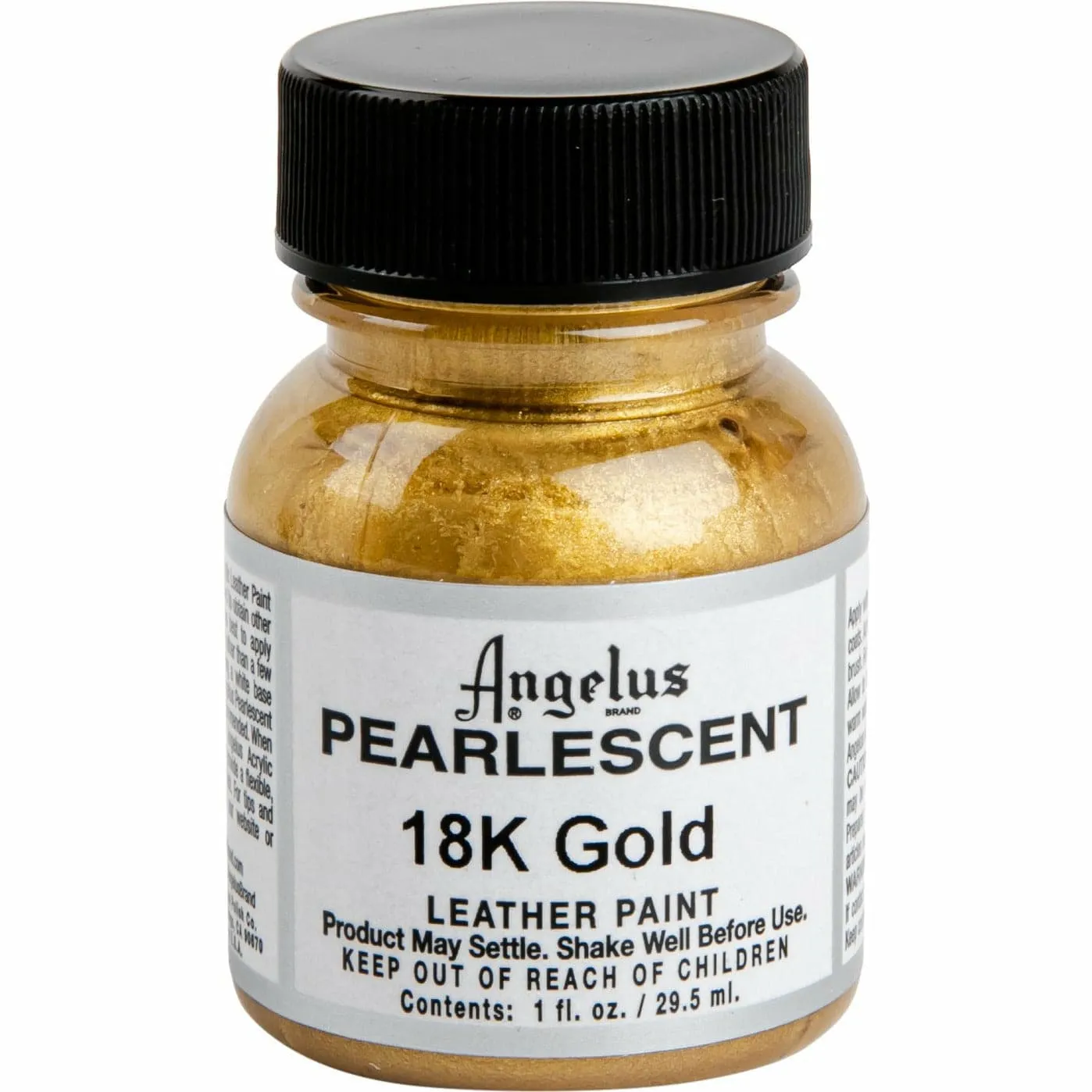 Angelus Pearlescent Acrylic Paint 18K Gold #455 29Ml Use On Leather, Vinyl Or Fabric