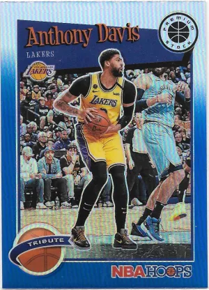 Anthony Davis, Tribute, Blue Prizm, 2019-20 Panini Hoops Premium Stock Basketball NBA