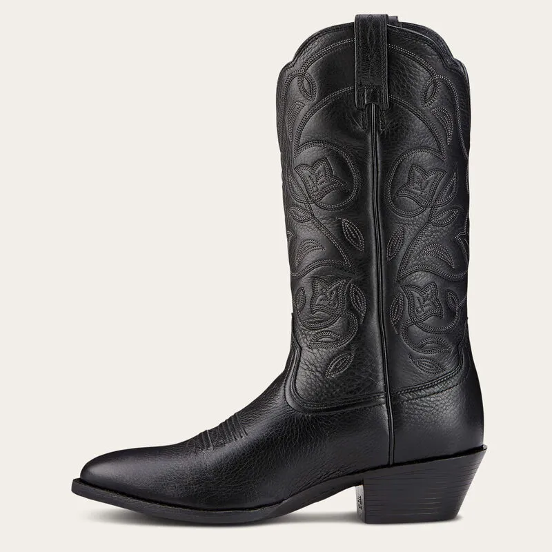 Ariat Women's Heritage R Toe Western Boot in Black