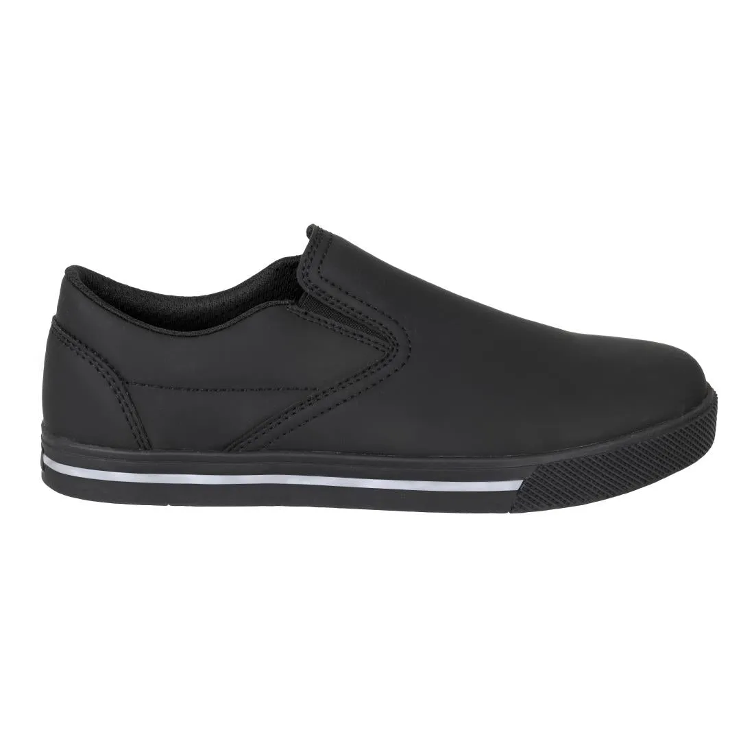 BA062-37 Slipbuster Recycled Microfibre Slip-on Shoe Matte Black 37