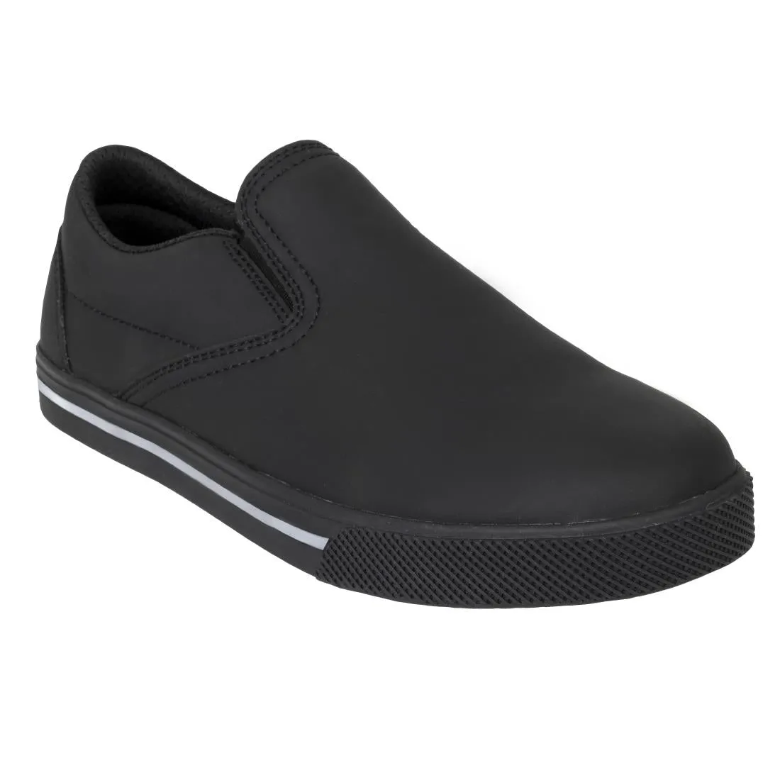 BA062-37 Slipbuster Recycled Microfibre Slip-on Shoe Matte Black 37