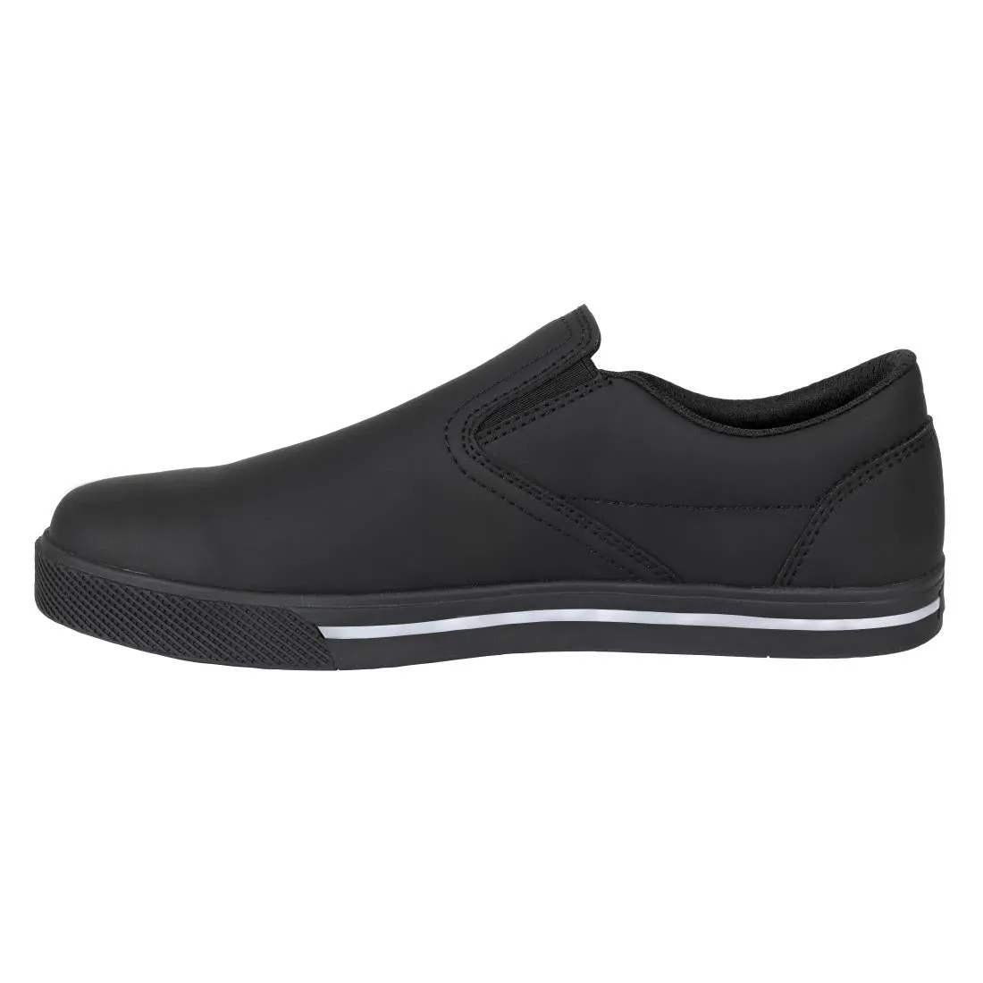 BA062-37 Slipbuster Recycled Microfibre Slip-on Shoe Matte Black 37