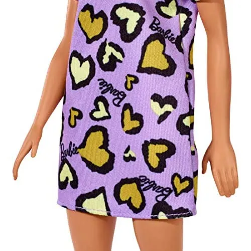 Barbie Doll Blonde Wearing Purple and Yellow Dress and Sneakers