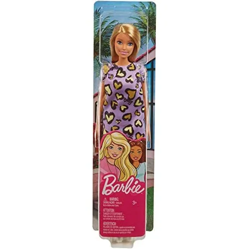 Barbie Doll Blonde Wearing Purple and Yellow Dress and Sneakers