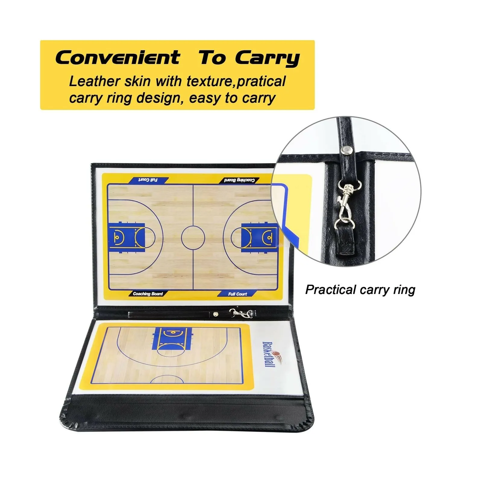 Basketball Coaching Board Clipboard Tactical Magnetic Board Kit with Dry Erase