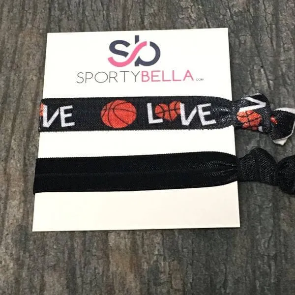 Basketball Hair Ties 2pc Set