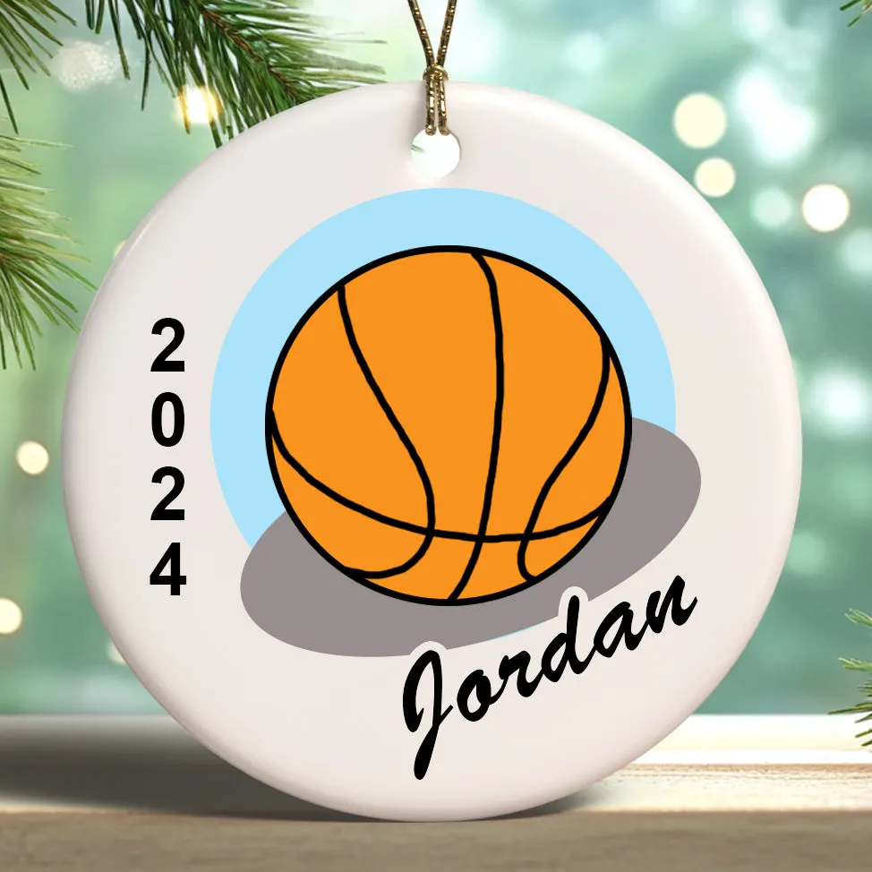 Basketball Personalized Christmas Ornament