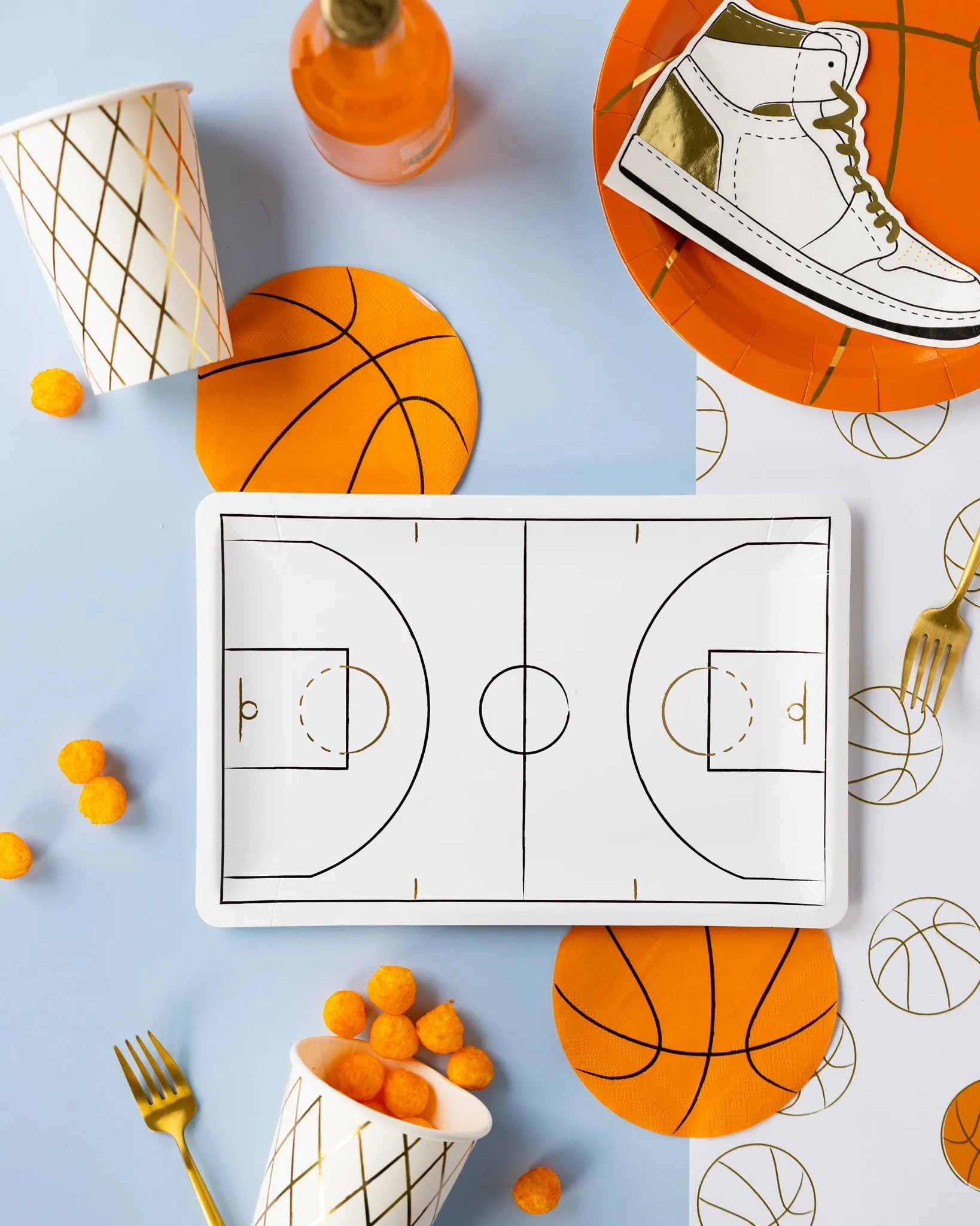 BBL1038 - Basketball Shaped Paper Cocktail Napkin