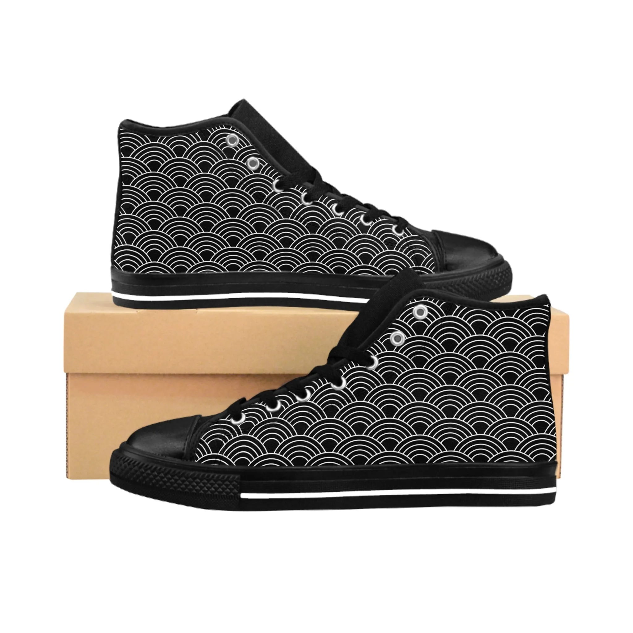 Black and Scales Men's Classic Sneakers