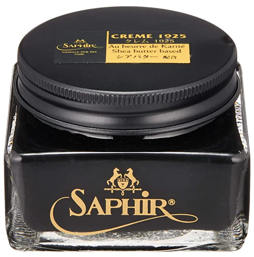 Black Cream Leather Shoe Polish Saphir Medaille d’Or Pommadier