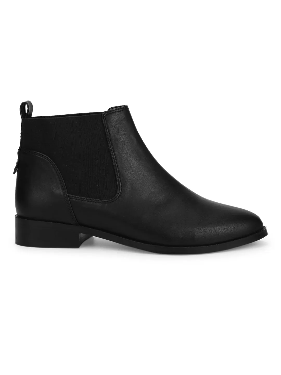 Black PU Chelsea Ankle Boots