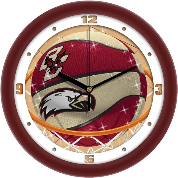 Boston College Eagles Wall Clock - Basketball Slam Dunk