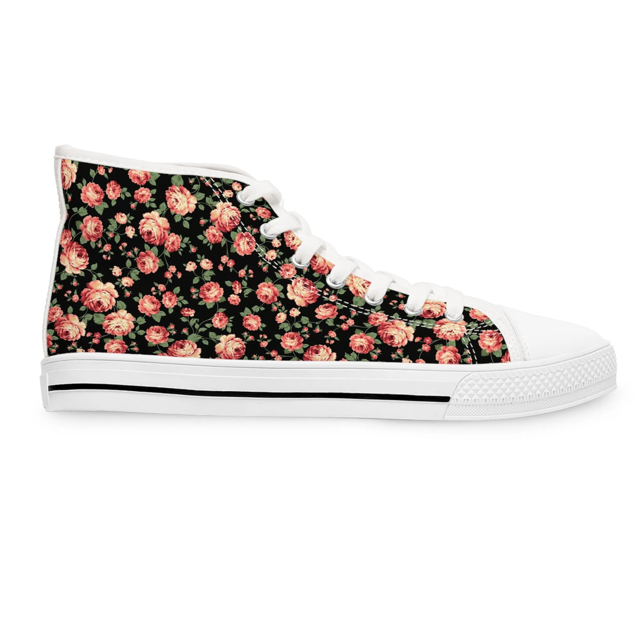 Bouquet of Red Roses Women's High Top Sneakers