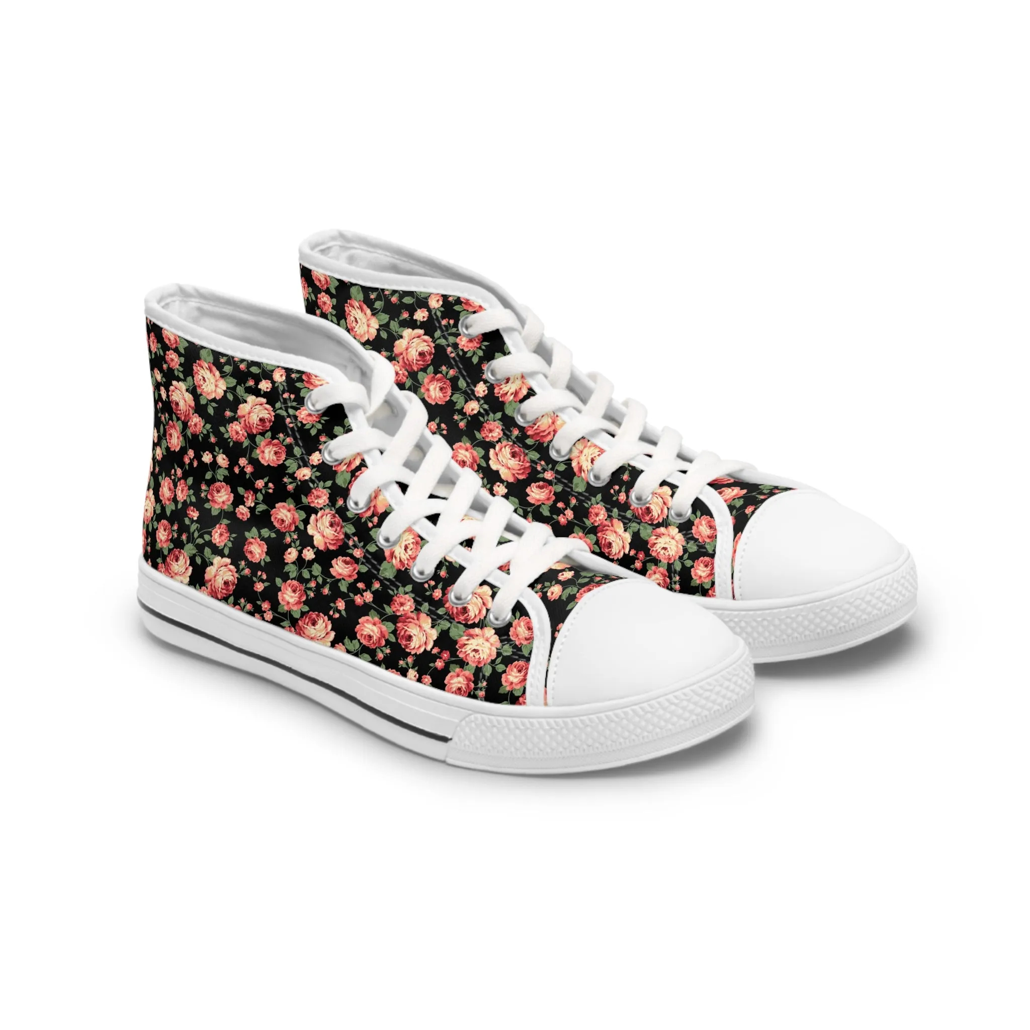 Bouquet of Red Roses Women's High Top Sneakers