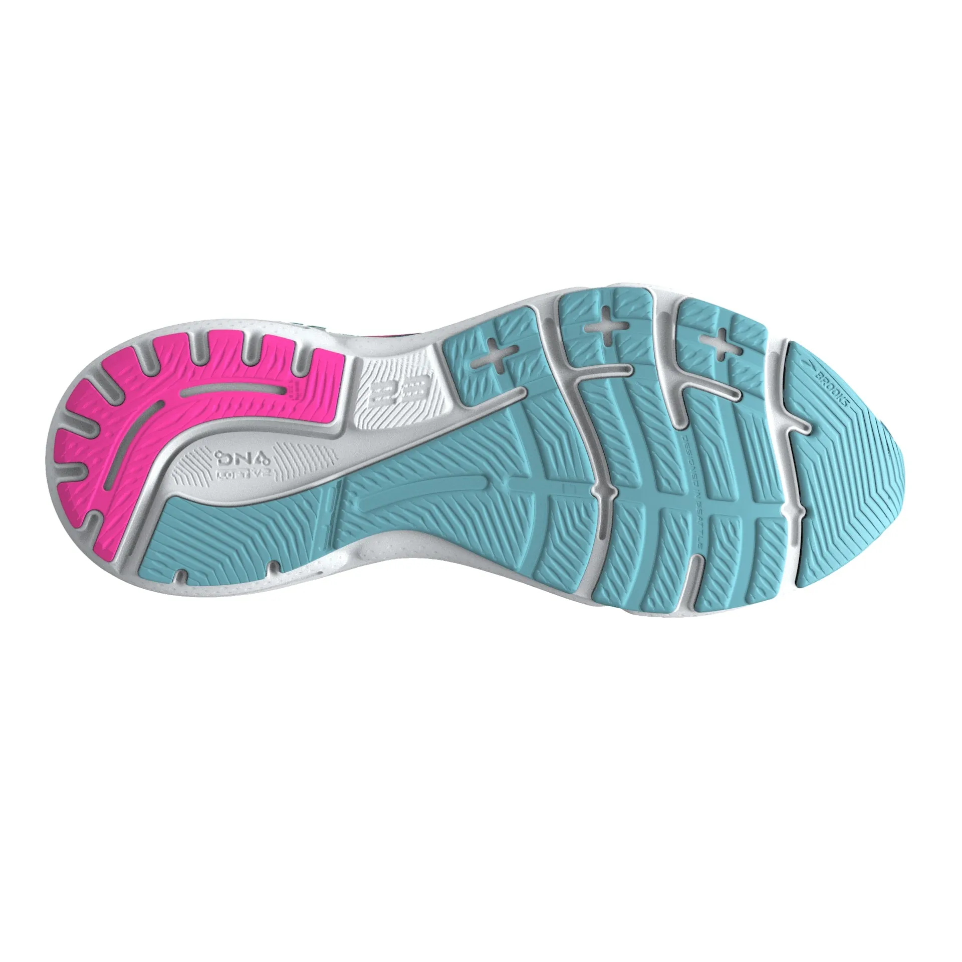 Brooks Womens Trainer Adrenaline GTS 23 Storm Blue/Pink/Aqua