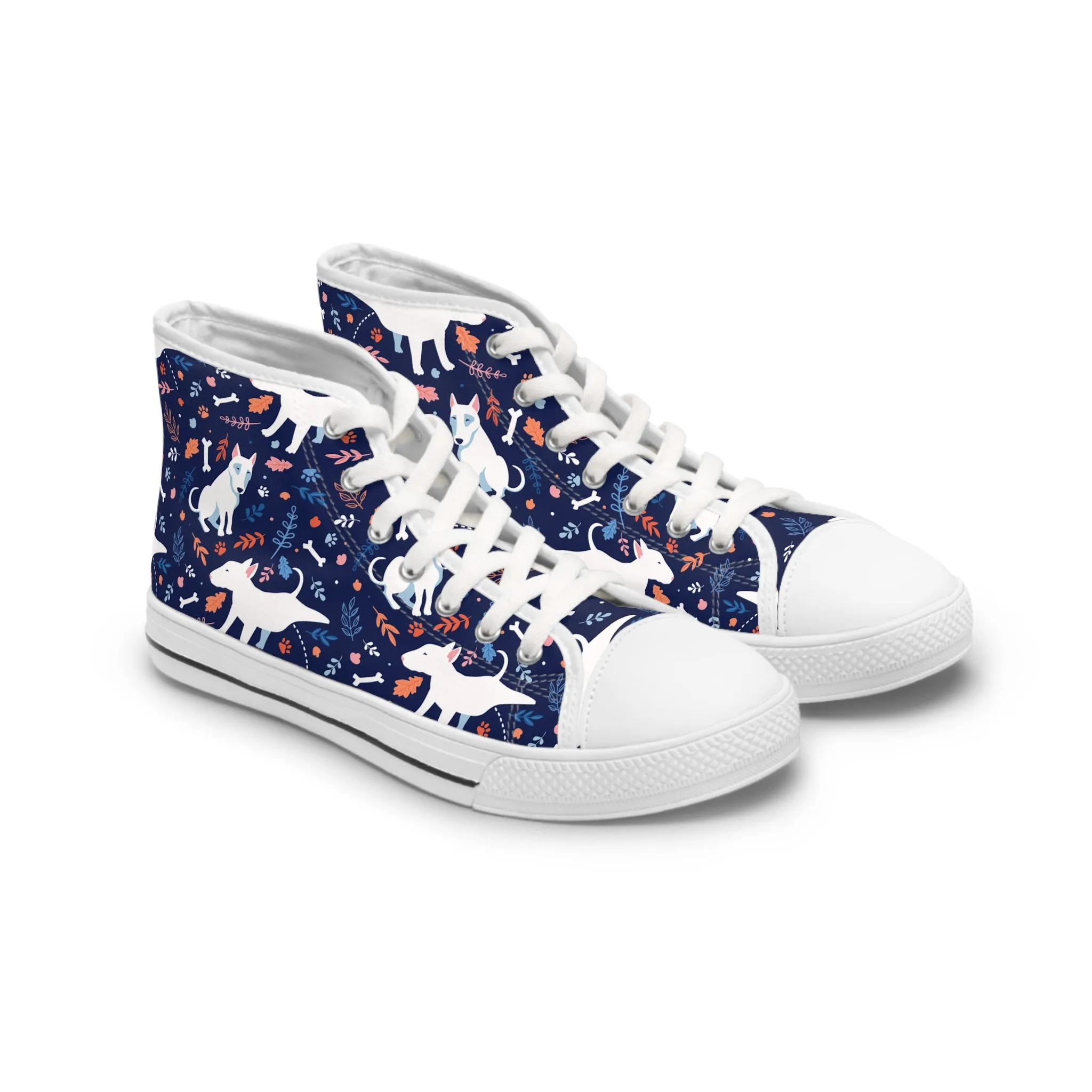 Bull Terrior Dog Women's High Top Sneakers