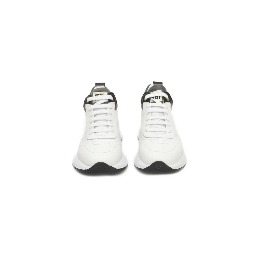 Cerruti 1881 White Leather Women Sneaker