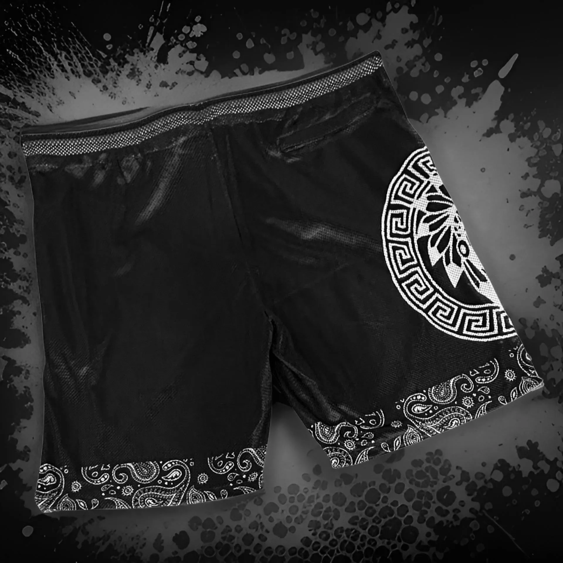 *CHIEFIN’* REVERSIBLE MESH BASKETBALL SHORTS (BIG WAIST SIZES)