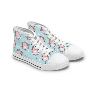 Chubby Pink Dragon Women's High Top Sneakers