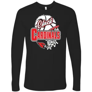 Clack Cardinals - Basketball Long Sleeve T-Shirt