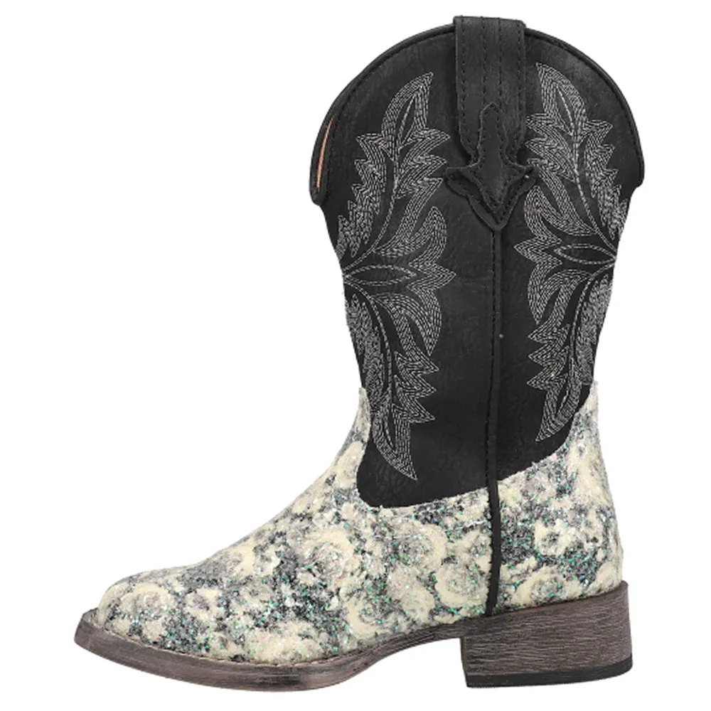 Claire Floral Square Toe Cowboy Boots (Little Kid-Big Kid)