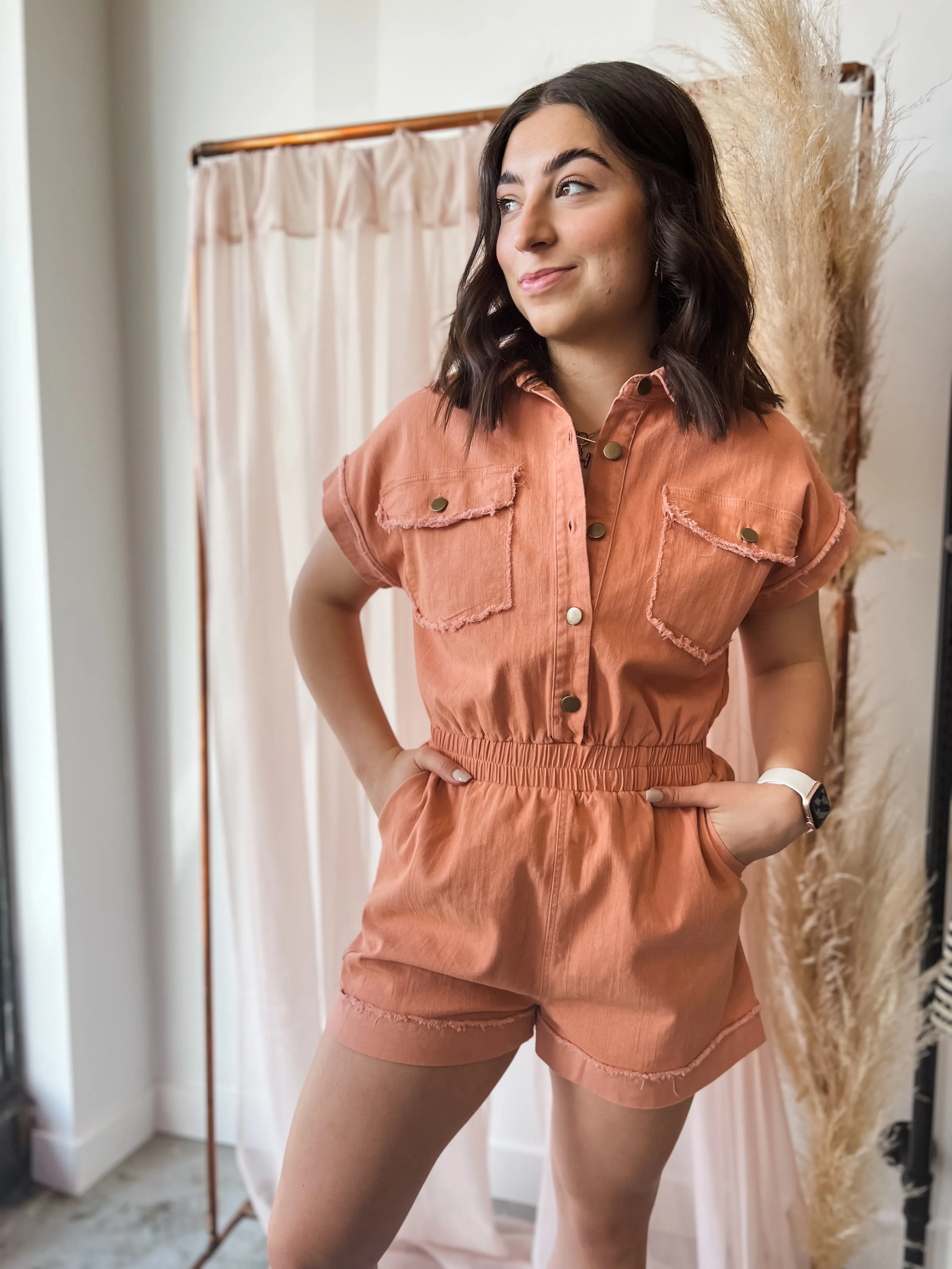 Clear Eyes Denim Romper