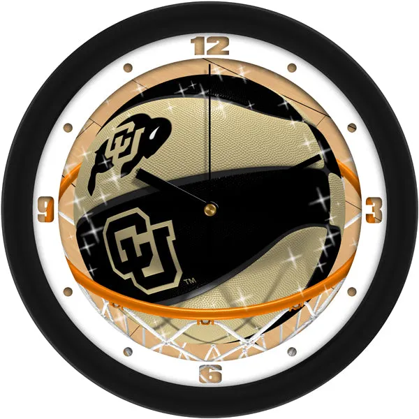 Colorado Buffaloes Wall Clock - Basketball Slam Dunk