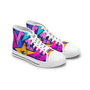 Colorful Abstract Pattern Women's High Top Sneakers